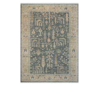 Brennan 10x14 Oushak Style Tree of Life Wool Rug