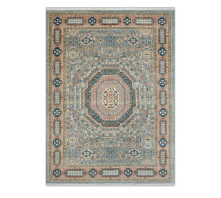 Aramaic 9x12 Geometric Medallion Mamluk Rug