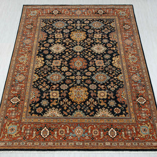 Patterson 8x10 Hand Knotted Persian Floral Motifs Wool Rug