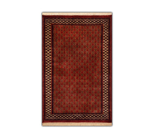 Herati 3x5 Red Tribal Litchi Silky Feel Wool Rug