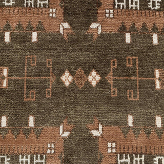 Menora Hand Knotted Olive Green Wool Area Rug