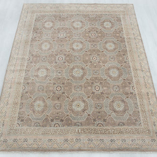 Khotan Loom 9x12 Muted Geometric Medallions Wool Rug