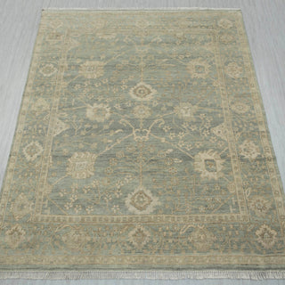 Woods 8x10 Distressed Fine Hand Knotted Oushak Wool Rug