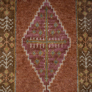 Rylee Hand Knotted Persian Medallion Plush Feel Wool Runner Rug