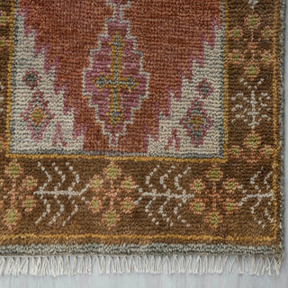 Rylee Hand Knotted Persian Medallion Plush Feel Wool Runner Rug