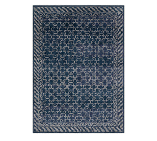 Raleigh 8x10 Navy Wool Hand Knotted Wool Rug