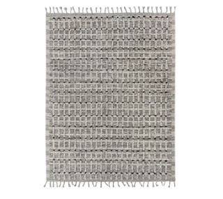 Gray Trace Modern Moroccan Gray Natural Wool Beni Ourain Rug