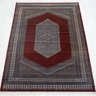 Desert 6x9 Rust Red Vintage Style Tribal Bokhara Rug