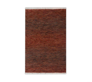 3x5 rust colored wool modern handmade bathroom rug