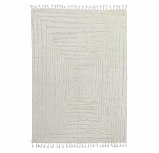 Ivory White Handmade Beni Ourain Moroccan Wool Handmade Rug