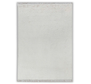 Ivory White Solid Shag Rug Moroccan Beni Ourain Berber Hand Knotted Wool Rug