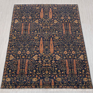 Murphy 6x9 Navy Garden Fine Weave Woolen Rug