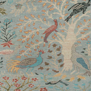 2.6x10 Pastel Birds & Tree of Life Runner Rug