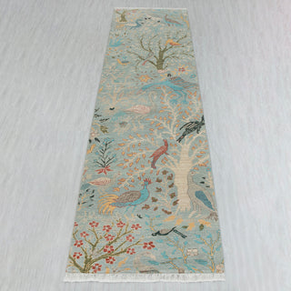 2.6x10 Pastel Birds & Tree of Life Runner Rug