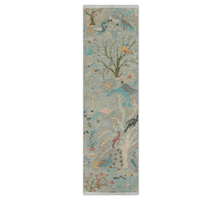 2.6x10 Pastel Birds & Tree of Life Runner Rug