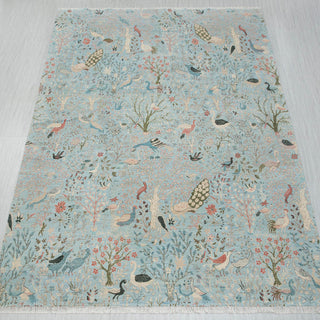 12x15 Hand Knotted Oversize Blue Birds Tree of Life Wool Rug