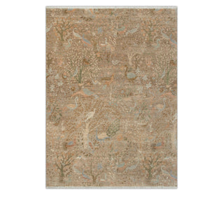 Distressed Traditional Birds Of Paradise Inspired Wool Rug