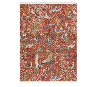 Custom Size Persian Birds Garden View Inspired Wool Rug