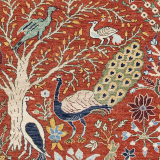 Custom Size Persian Birds Garden View Inspired Wool Rug
