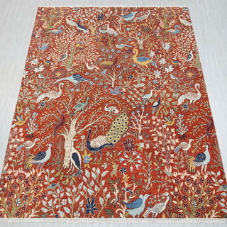 Custom Size Persian Birds Garden View Inspired Wool Rug