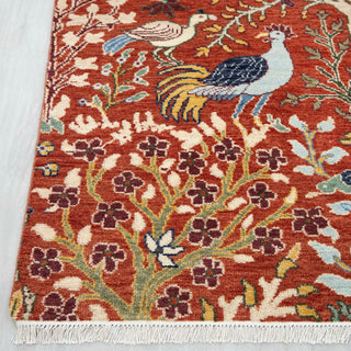 Custom Size Persian Birds Garden View Inspired Wool Rug