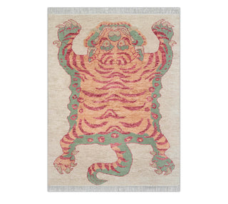 Tigris 5x7 Soft Pastel Palette Tiger Motif Rug