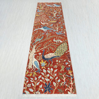 2'6x10 Persian Garden of Paradise Bird Runner Rug