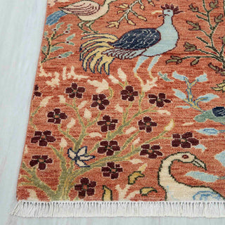 2'6x10 Beautiful Birds & Trees View Wool Runner Rug