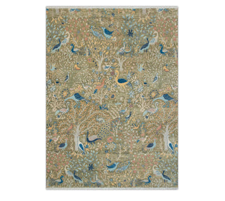 Custom Size Birds Peacock Garden Handmade Wool Rug