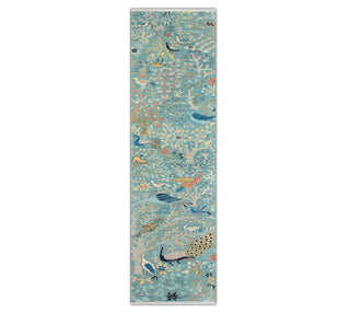 2'6x15 Birds Peacock Woolen Runner Rug / Hallway Rug