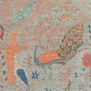 9x12 Persian Birds of Paradise Inspired Woolen Rug