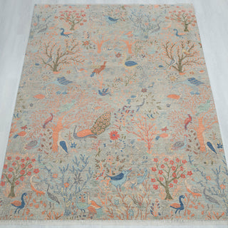 9x12 Persian Birds of Paradise Inspired Woolen Rug