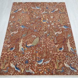9x12 Peacock Garden Hand Knotted Woolen Rug