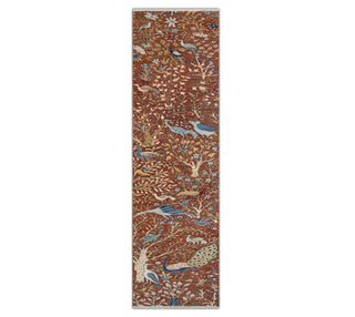 2'6x15 Birds Peacock Woolen Runner Rug / Hallway Rug