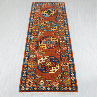 2'6x8 Ersari Turkmen Inspired Hand Knotted Runner Rug