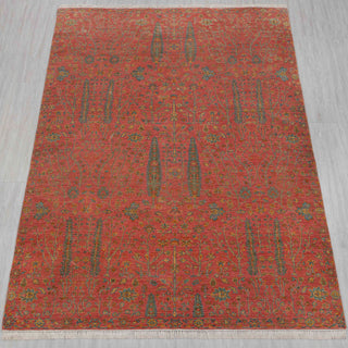 Murphy 6x9 Coral Red Persian Garden Inspired Rug