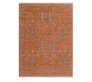 9x12 Terracotta Wool Cypress Tree of Life High KPSI Hand Knotted Rug