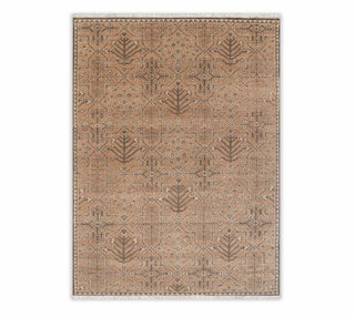 Light Gold Beige Persian style Oushak, Modern Traditional Hand Knotted Wool Rug
