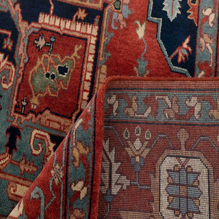 Joel Red Persian Heriz Serapi Woollen Rug