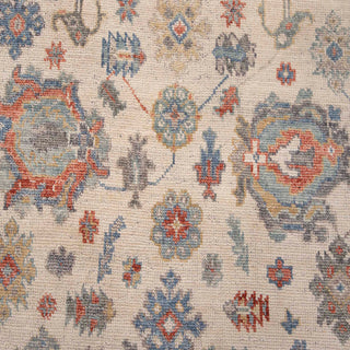 Vanessa 8x10 Hand Knotted Floral Motifs Woolen Oushak Rug