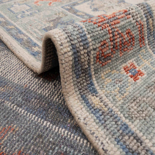 Vanessa 8x10 Hand Knotted Floral Motifs Woolen Oushak Rug
