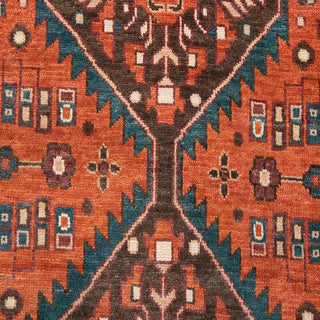 Raymond Rust Medallion Hand Knotted Woolen Rug