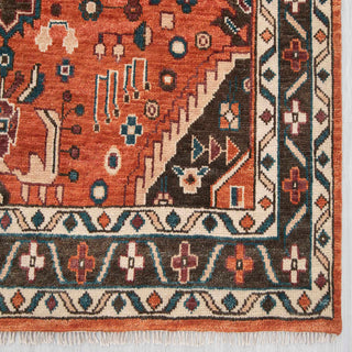 Raymond Rust Medallion Hand Knotted Woolen Rug