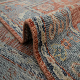 Kennedy 9x12 Classic Oushak Floral Red Wool Rug