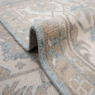 Janice -12x18 Oversize Blue Hand Knotted Plush Feel Wool Turkish Oushak Rug