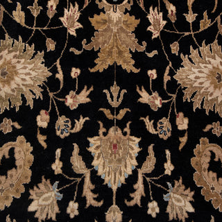 Lily Raff - 8x11 Black Wool Indo Peshawari High KPSI Hand Knotted Rug