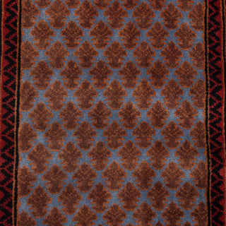 Herati - 2.6x10 Blue Baluch Tribal Silky Feel Runner Rug