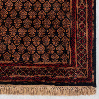 Herati - 3x5 Black Baluch Tribal Silky Feel Small Area Rug