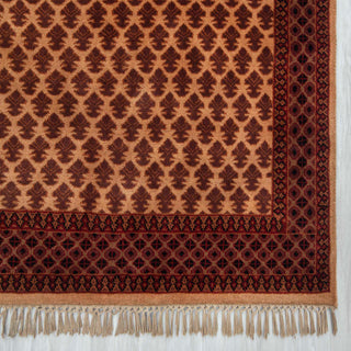 Herati - 4x6 Beige Baluch Tribal Soft Silky Feel Wool Rug