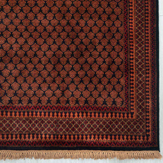 Herati - 5x8 Black Fine Weave Soft Silky Feel Persian Senneh Rug